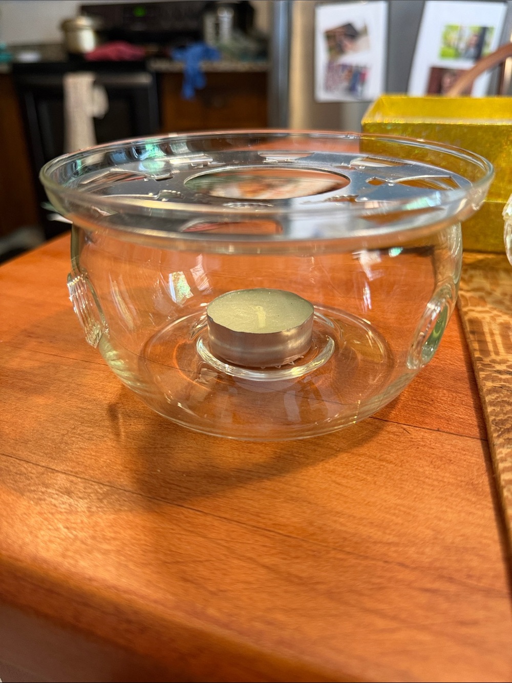 Glass Tealight Warmer Bowl - Clear Glass